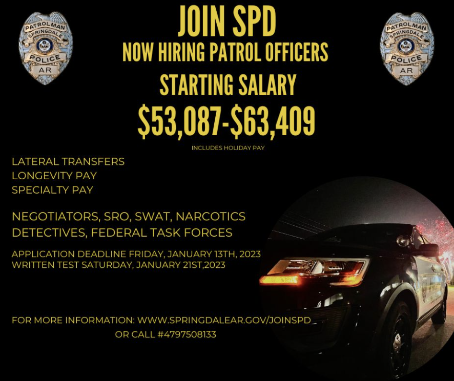Join SPD Now hiring patrol officers starting salary $53,087-$63,409